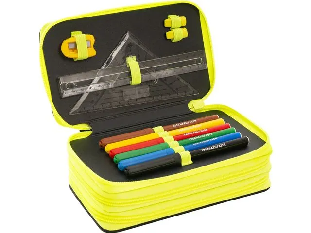 Etui Eberhard Faber gevuld 36 delig, 3 laags Race auto