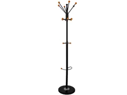 Office Products kapstok Stockholm Zwart 14 haken met Parapluhouder