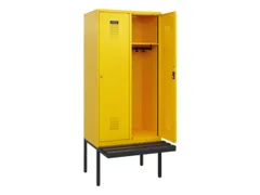 locker met bank,HxBxD 1950x800x815mm,2vak,vak B 400mm,cilinderslot