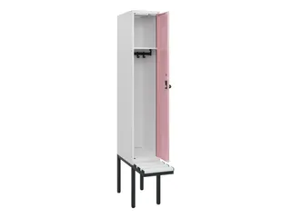 locker met bank,HxBxD 1950x300x815mm,1vak,vak B 300mm,draaigrendel - 1