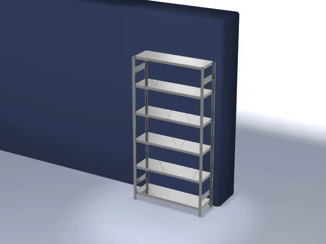 magazijnstelling,grondveld,HxBxD 2500x1360x435mm,vakl. 180kg