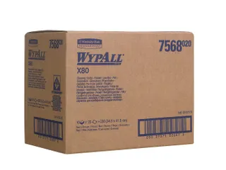WypAll 7568 sopdoek X80 I-vouw 1-laags Rood 250 Stuks - 6