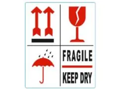 Waarschuwingsetiketten 97x79mm Pijl&Glas