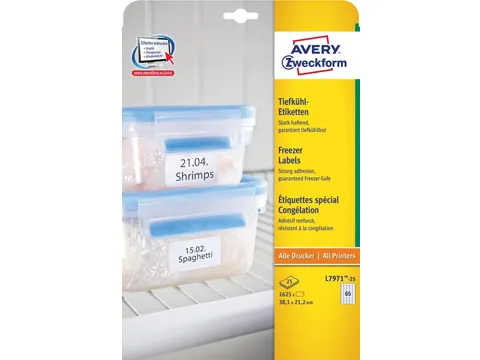 Avery diepvriesetiketten 38.1x21.2mm