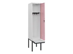 locker met bank,HxBxD 1950x400x815mm,1vak,vak B 400mm,cilinderslot
