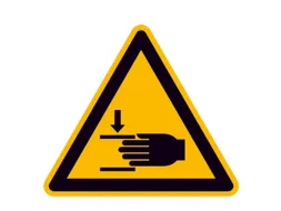Waarschuwingsbord,V. Binnen/Buiten,Waarschuwing: Handletsel,Polyester