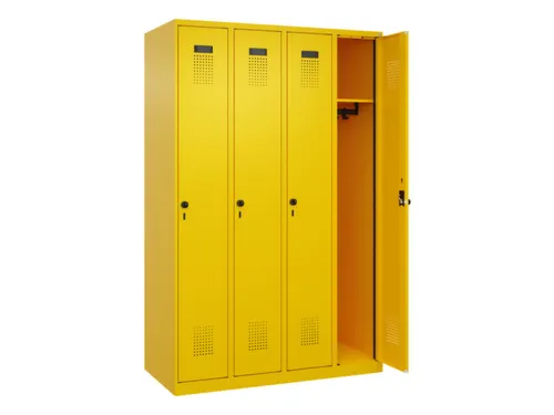 locker,HxBxD 1850x1200x500mm,4vak,vak B 300mm,draaigrendel