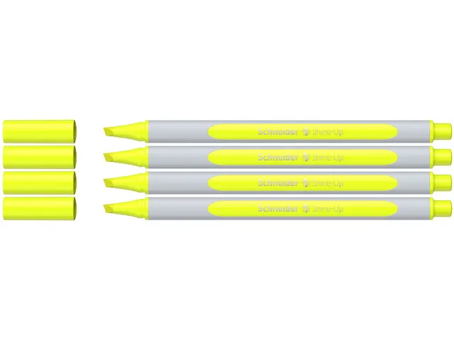 Markeerstift Schneider Shine-Up etui geel 3+1 gratis