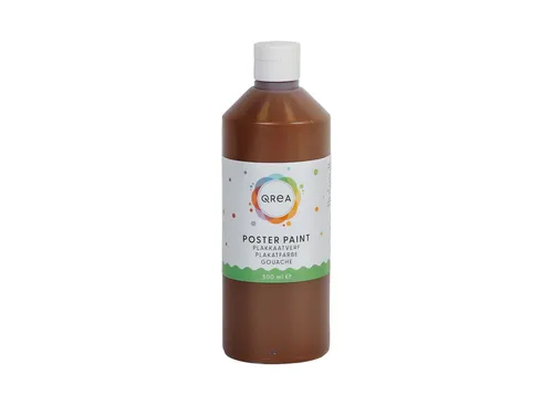 Plakkaatverf Qrea donkerbruin 500ml