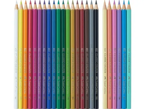 Kleurpotlood Faber-Castell Unicorn zeskantig 18 stuks Kleuren + 6 past