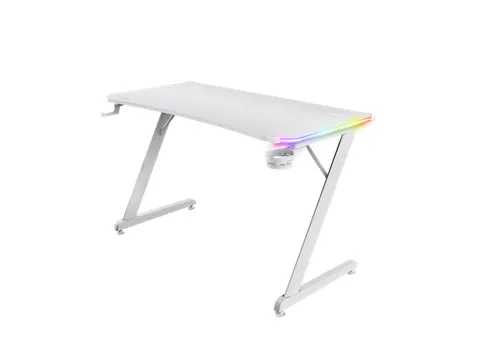 GXT 709W LUMINUS RGB-led Gaming Desk Wit 120x60x74cm