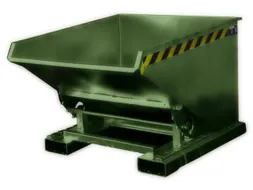 Kiepbak Hxbxd 835x1570x1260mm 0.90m³ Afrolmechaniek Gelakt Ral6011