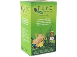 Puro Bio groen thee Gember Citroengras Fairtrade 25 zakjes