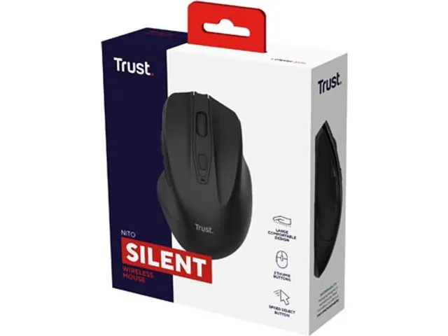 Trust Nito Stille draadloze muis Zwart