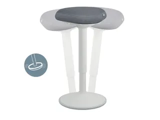Ergo actieve zit/sta kruk met comfortzitting en gasveer 57-82cm grijs - 12