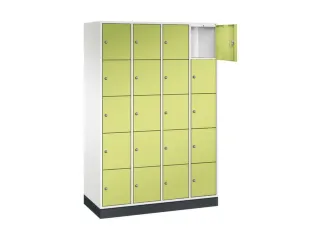 lockerkast,HxBxD 1950x1220x500mm,4x5vakken,cil.-slot,sokkel - 1