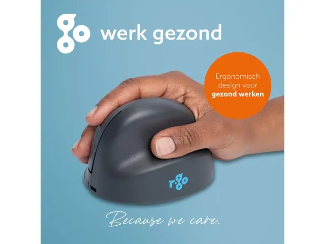 Verticale muis R-Go HE Basic Medium Rechts draadloos Bluetooth