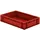 Euronorm-stapelbak 22l 120x600x400mm Wanden/bodem Gesloten Rood