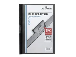 Klemmap Durable Duraclip A4 6mm 60 vellen zwart