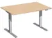 Av. régl. él. hauteur bureau assis/debout,finition hêtre