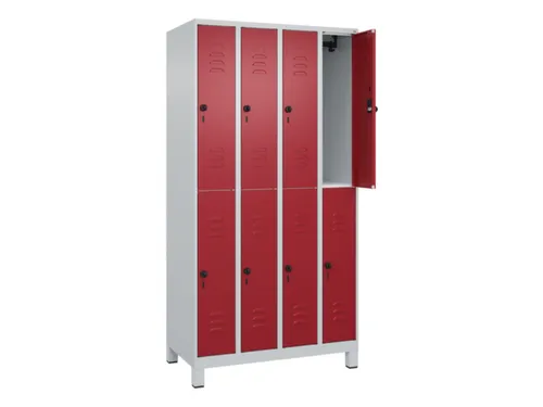 dubbeldekse locker,HxBxD 1950x1000x500mm,4x2vak.,vak B 250mm