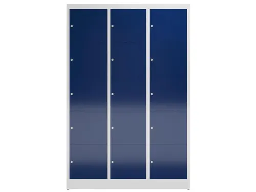 lockerkast,HxBxD 1800x1185x500mm,3x5vakken,vak B 395mm,cil.-slot