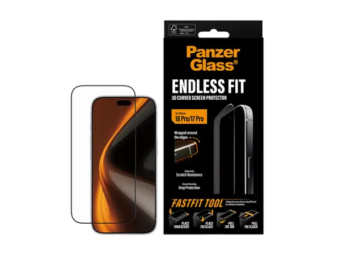 PanzerGlass Endless Fit 3D Curve Screen Protector iPhone 18 Pro | 1