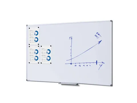 Whiteboard 100x150 cm Economy Magneethoudend Staal
