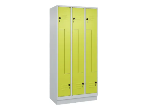 Z-garderobekast,HxBxD 1950x900x500mm,vak B 150/300mm,draaigrendel