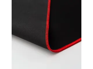 Bureaumat 90x40cm zwart met rode rand - 4