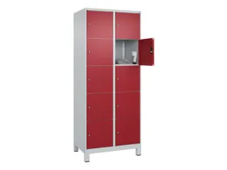 lockerkast,HxBxD 1950x800x500mm,2x5vakken,vak B 400mm,cil.-slot,voeten - 1