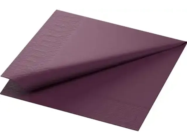 Serviette Duni 3 épaisseurs Pli 1/4 33x33cm Plum 8x 125 pièces