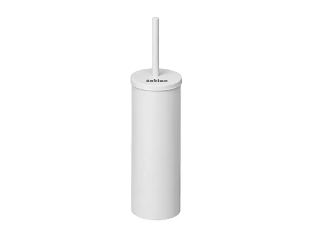 Set WC brosse et pot métal blanc 332140