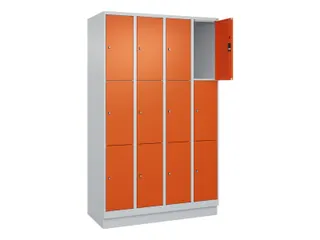 lockerkast,HxBxD 1950x1200x500mm,4x3vakken,vak B 300mm,cil.-slot - 1