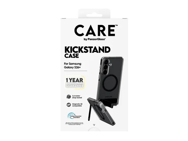 PanzerGlass CARE by Kickstand Case Transparent w. Qi Samsung Gal