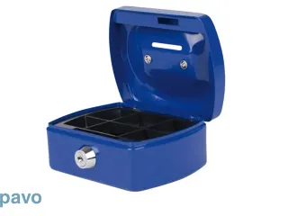 Geldkist Pavo met muntgleuf 125x95x60mm blauw - 2
