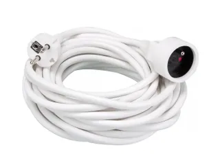 Verlengkabel - 10 M - Wit- 3g1.5 - Penaarde Schuko - 3