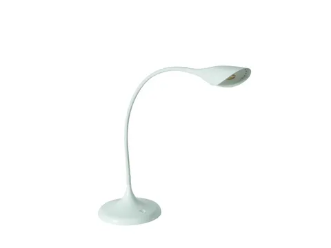 Ledarum LED-bureaulamp wit flexibele arm en kap