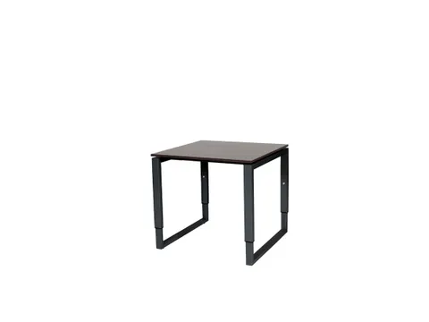 Domino Plus Bureau Hoogte Verstelbaar 800x800mm Logan Eiken Zwart