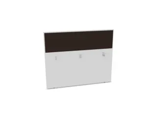 baliepaneel,v. bureau,aanbouw achter,B 1400mm,Bl-wit,BN2036-bruin - 1