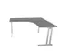 bureau in vrije vorm,HxBxD 740x1600x1400mm,vrije vorm,MS-donkergrijs