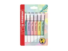 Markeerstift STABILO Swing cool 275/6 pastel assorti etui à 6 stuks