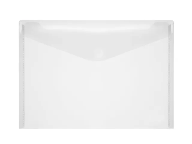 Enveloptas Foldersys A4 PP dwars transp A4 Velcro Envelop Glashelder33