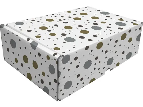 Cadeaupakketdoos Raadhuis 3 spetter 240x170x80mm krimp a 5 stuks