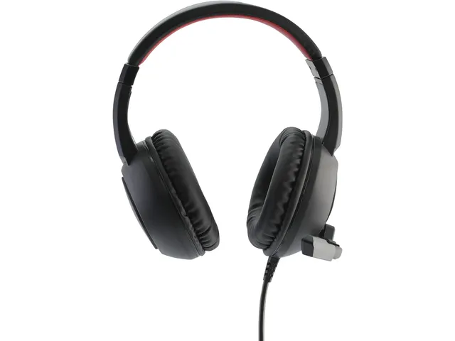 MediaRange Gaming-Headset bedraad 7.1 Surround-Sound Zwart/Rood