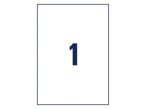 Etiket Avery Zweckform LR3478 210x297mm A4 recycled Wit 100 stuks