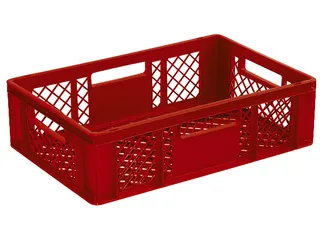 Euronorm Stapelkrat Pe 170x600x400mm 33liter Open Rood - 1