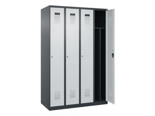locker voor scheiding van kleding,HxBxD 1850x1200x500mm,4vak