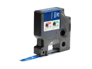 Labeltape Dymo Rhino 1805243 12mmx5.5m Vinyl Wit Op Blauw - 6