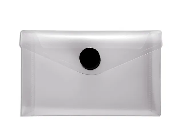 Enveloptas Foldersys 65x105mm PP transp tbv visitekaarten Velcro Busin